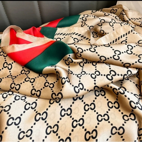 DESIGNER SILK SCARF - Picture 1 of 9